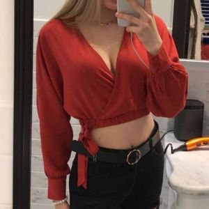 Long sleeve crop top